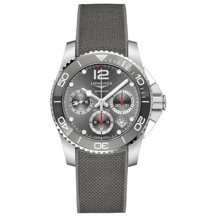 LONGINES HydroConquest Ceramic L3.783.4.76.9 Cronografo Automatico 41 mm grigio.