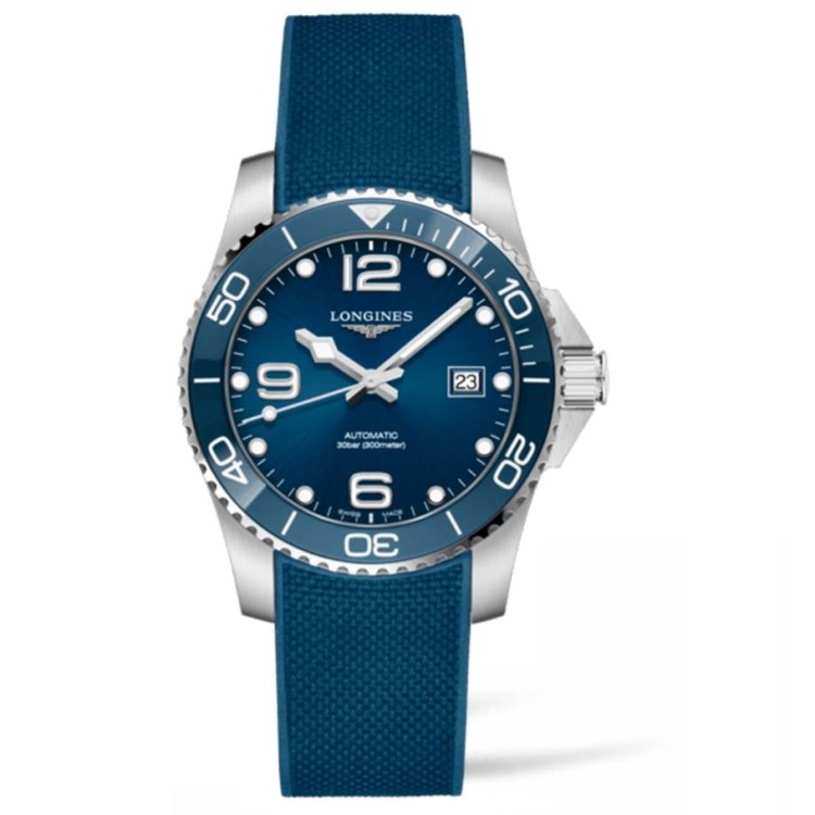 LONGINES HydroConquest Ceramic L3.781.4.96.9 Automatico 41 mm Blu.