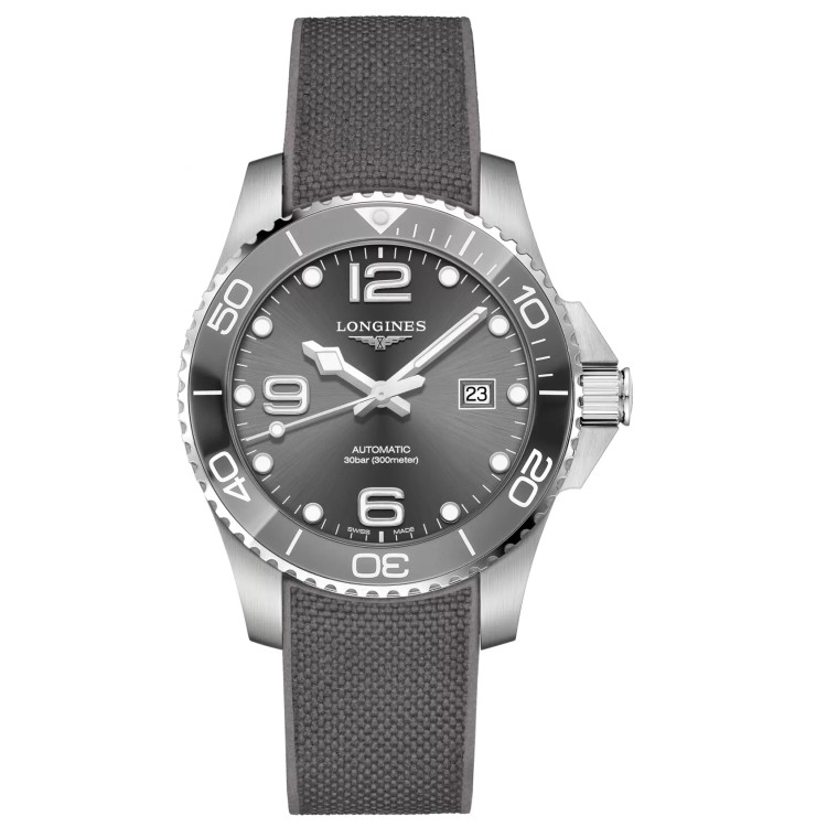 LONGINES HydroConquest Ceramic L3.782.4.76.9 Automatico 43 mm Grigio.