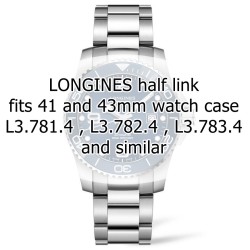 Longines Ceramica 41 and 43mm half link L3.781.4 , L3.782.4 , L3.783.4 2