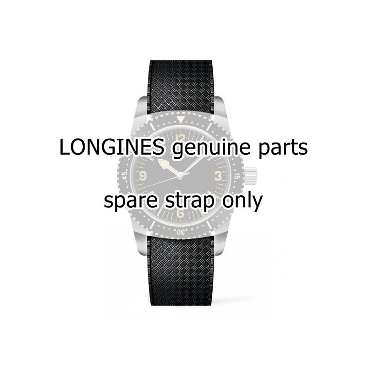 Longines Cinturino in Gomma 22/20 mm per Heritage Skin Diver Watch L2.822.4