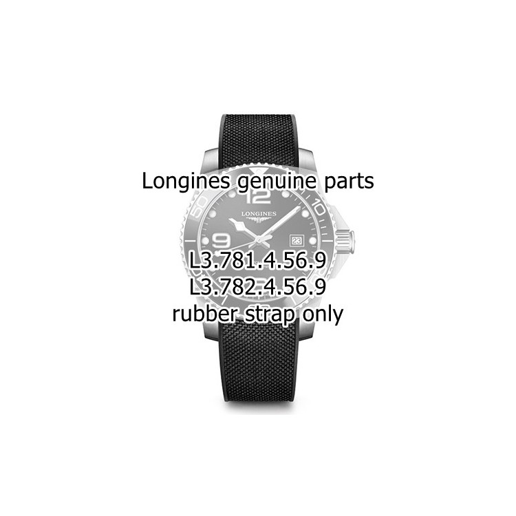 Longines Cinturino Caucciù nero 21/19 mm Hydroconquest Ceramic L3.781.4 , L3.783.4 , L3.782.4