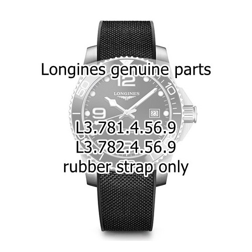 Longines Cinturino Caucciù nero 21/19 mm Hydroconquest Ceramic L3.781.4 , L3.783.4 , L3.782.4