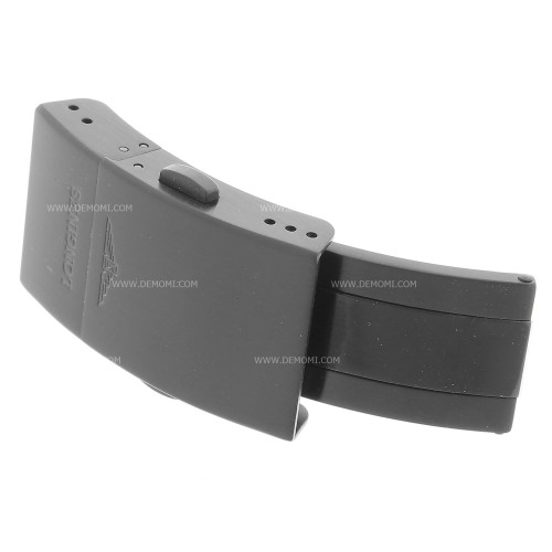 Longines Chiusura Déployante acciaio PVD nero 18 mm perConquest VHP - fits only rubber strap