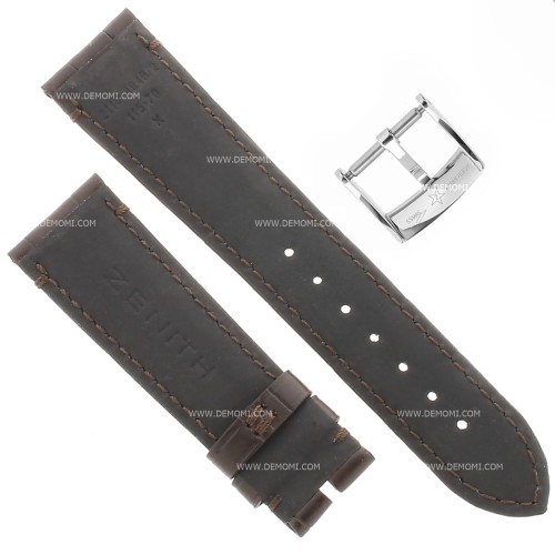 Zenith Cinturino 27.00.2118.494 FA  Alligatore Marrone opaco 21/18 mm con fibbia ardiglione stella