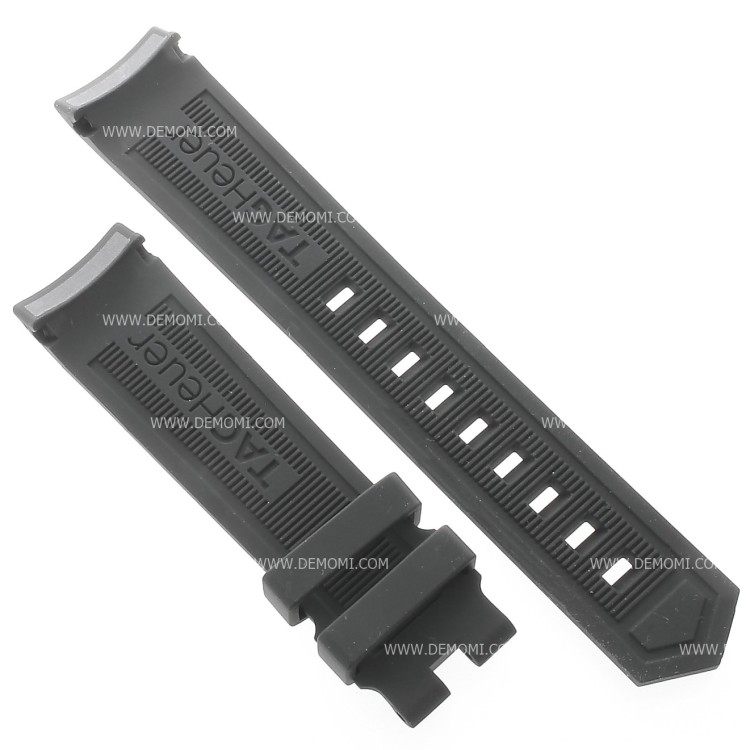 Tag Heuer Cinturino Caucciù FT8019 Nero misure 21/19mm per Aquaracer serie CAK2110 e simili