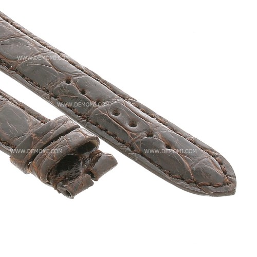 Cinturino Coccodrillo Marrone Moka Lucido 18/16 mm B35B forma classica
