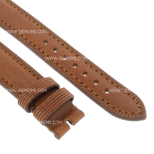 Cinturino Pelle Vitello Bordo Merlato Marrone opaco 20/18 mm B40B classico