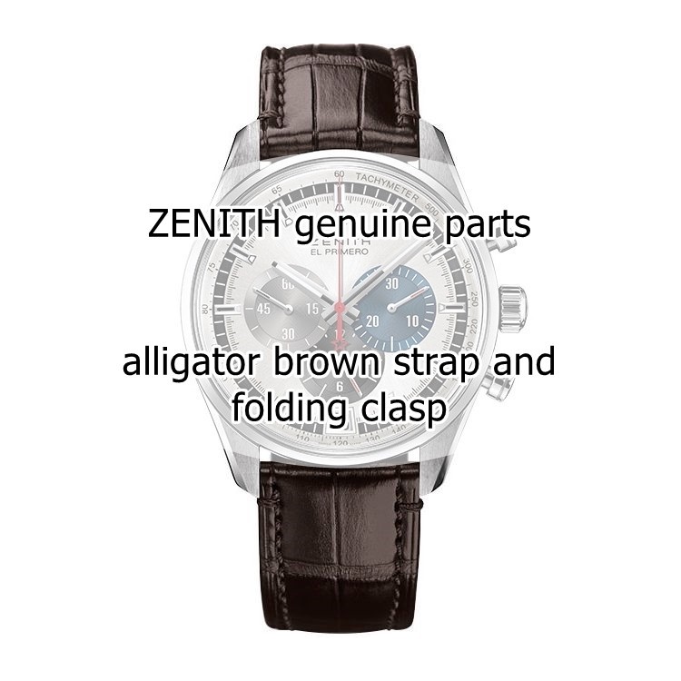 Zenith Cinturino 27.00.2118.C494 FDA Alligatore Marrone opaco 21/18 mm chiusura déployante