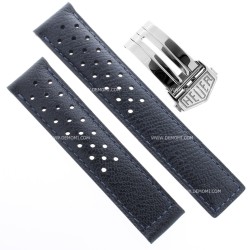 Tag Heuer Strap FDA2 19/18 FC6350 textured Blue for Carrera