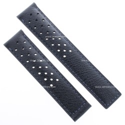 Tag Heuer Cinturino Carrera Pelle FC6350 martellata Blu 19/18 mm