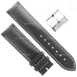 Longines Cinturino L682124852 FA Pelle Liscia Opaca Nero 21-20 mm Conquest e altri