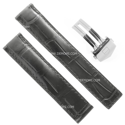 Tag Heuer Cinturino Alligatore FC6180 FDA Nero 19/18 per Carrera