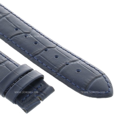 Longines Cinturino Stampa Alligatore BLU 20/18 mm - blue calfskin strap