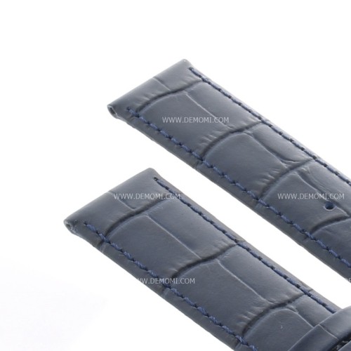 Longines Cinturino Stampa Alligatore BLU 20/18 mm - blue calfskin strap