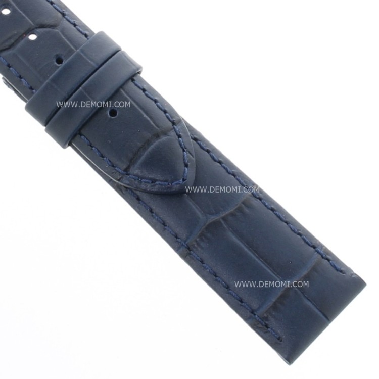 Longines Cinturino Stampa Alligatore BLU 20/18 mm - blue calfskin strap