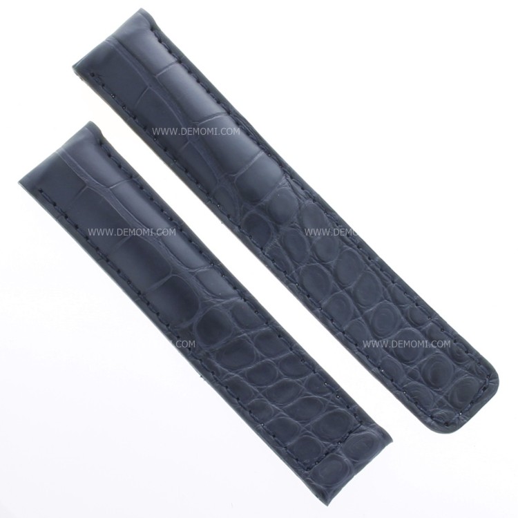Tag Heuer Cinturino Carrera Alligatore Blu Aftermarket Compatibile19/18 mm