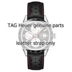 Tag Heuer Cinturino Carrera Pelle FC6429  Nero/rosso misure 20/18 mm 2