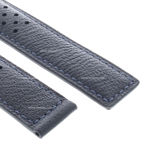 Tag Heuer Cinturino Carrera Pelle FC6350 martellata Blu 19/18 mm