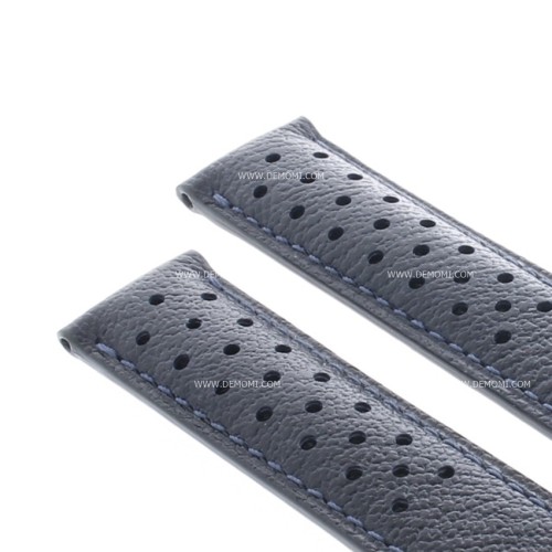 Tag Heuer Cinturino Pelle FC6350 martellata Blu 19/18 per Carrera