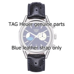 Tag Heuer Cinturino Carrera Pelle FC6350 FDA martellata Blu 19/18 mm