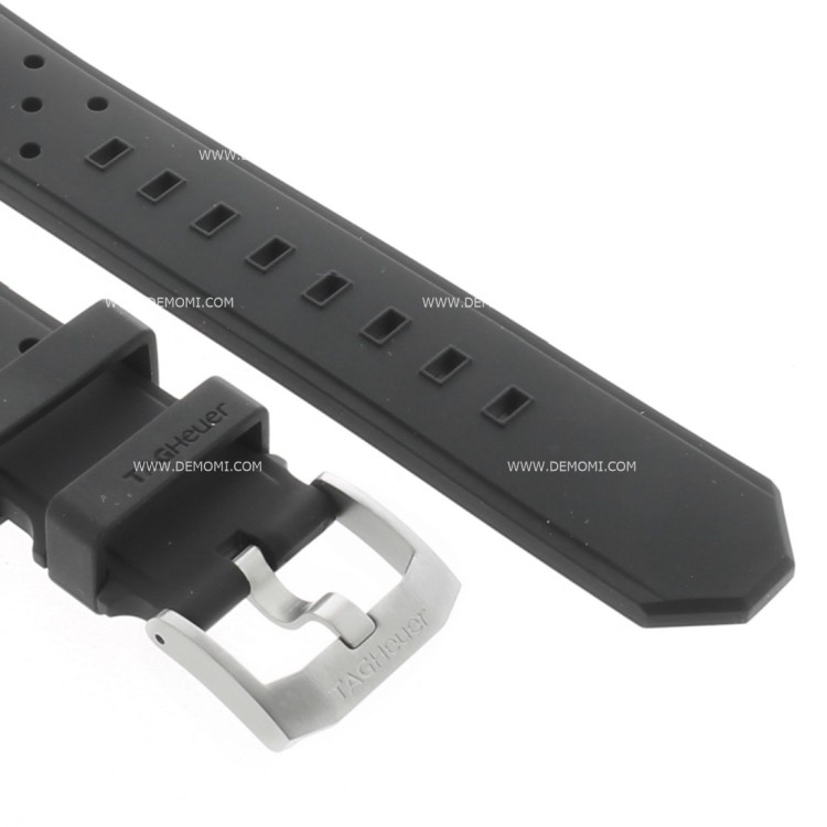 Tag Heuer Cinturino Caucciù FT8024 Nero con Fibbia ardiglione  22/20 mm