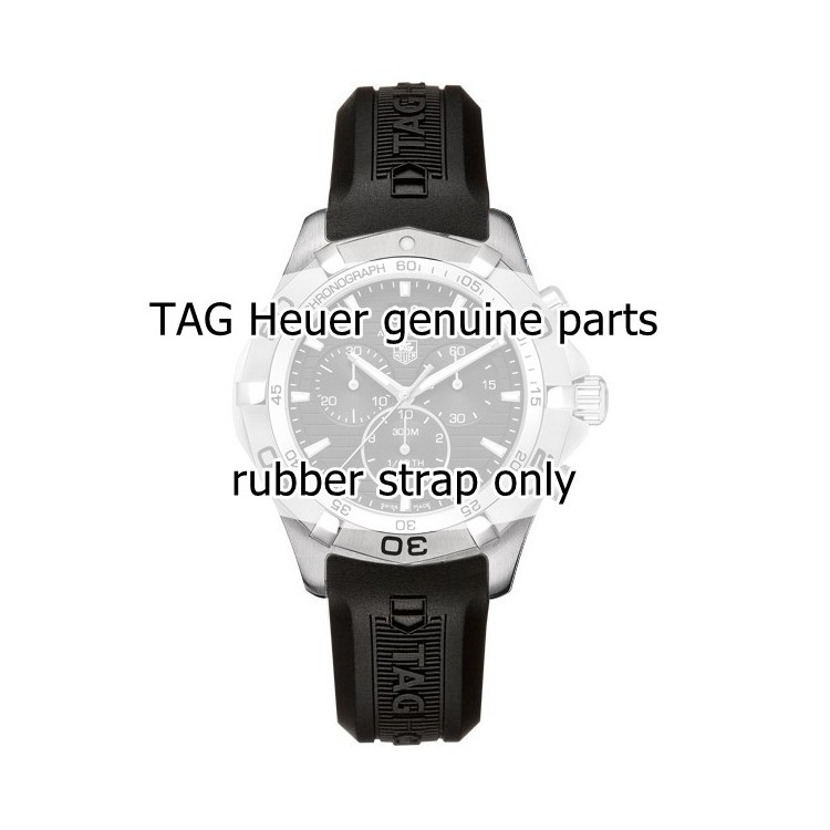 Tag Heuer Cinturino Caucciù FT8011 Aquaracer  Nero 21 x 18mm