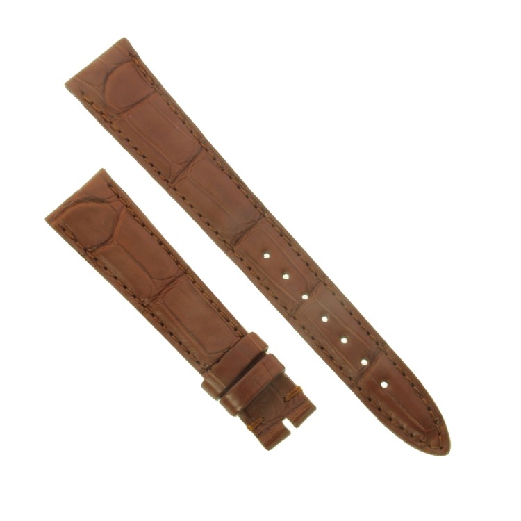 Cinturino Sartoriale Alligatore Marrone  Medio opaco 18/14 mm B30B  classico. Per ultrapiatti manuali e quarzo.