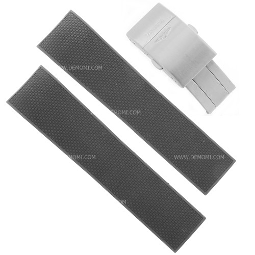 Longines Cinturino Caucciù nero FDA 21/19 mm Hydroconquest Ceramic L3.781.4 , L3.782.4
