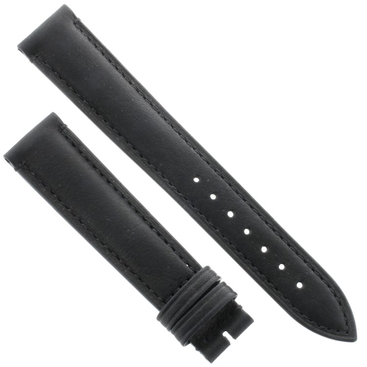 Cinturino Vitello Nero opaco 18/16 mm bombatura 5 mm classico