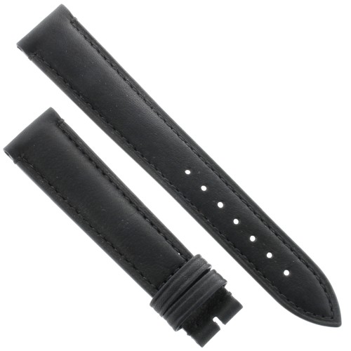 Cinturino Pelle Vitello Piuma Nero opaco 18/16 mm B50B classico