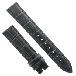 Cinturino Cucito a Mano Stampa Alligatore Nero opaco 18/16 mm classico