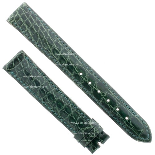 Zenith Cinturino Coccodrillo Verde  16/14 mm cucito piatto spessore 2,5/3 mm lunghezza 75/115 mm