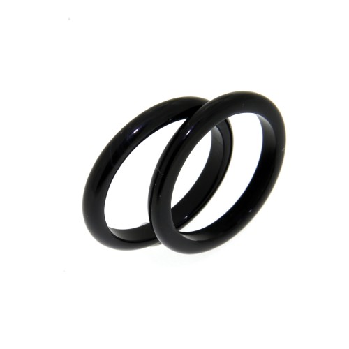 ANELLO Onice Nero Naturale 2,7 mm 2 pezzi