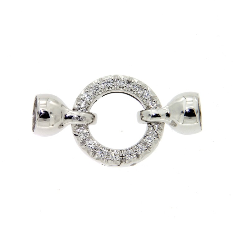 Chiusura Cerchio Diamanti ct 0,18 F VS Oro 18 kt