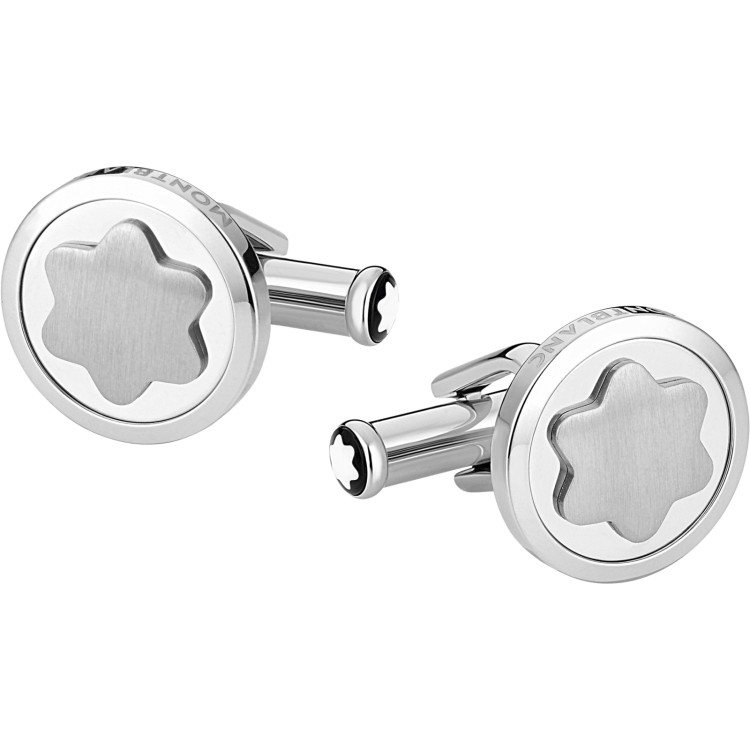MONTBLANC Gemelli Polsini 116660 in acciaio con Stella Montblanc.