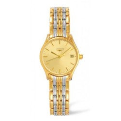 LONGINES Классический LYRE L4.259.2.32.7 Кварцевые часы 25 мм сталь и PVD шампанского 2