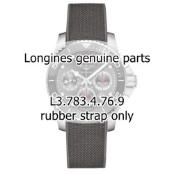 Longines Cinturino Caucciù Grigio 21/19 mm FDA Hydroconquest Ceramic L3.783.4 Cronografo. Compresa chiusura dedicata 2
