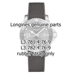 Longines Cinturino Caucciù Grigio FDA 21/19 mm Hydroconquest Ceramic L3.781.4 , L3.782.4 2