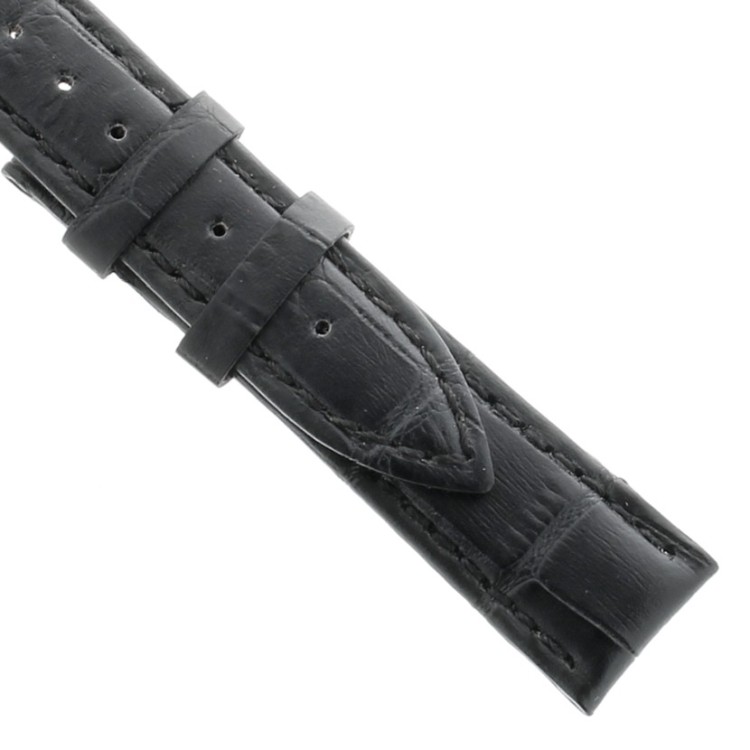Cinturino Stampa Alligatore Nero opaco 18/16 mm classico