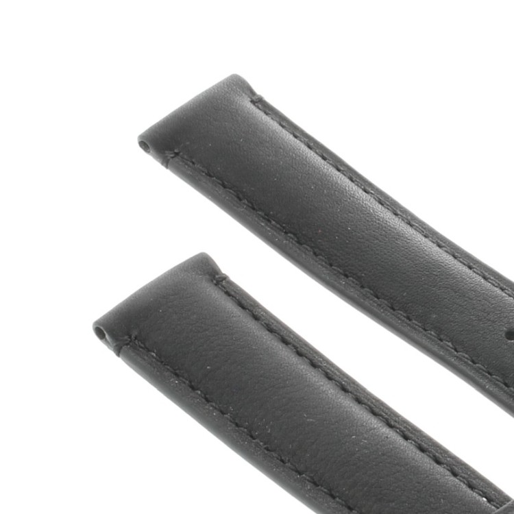 Cinturino Pelle Vitello Piuma Nero opaco 18/16 mm B50B classico