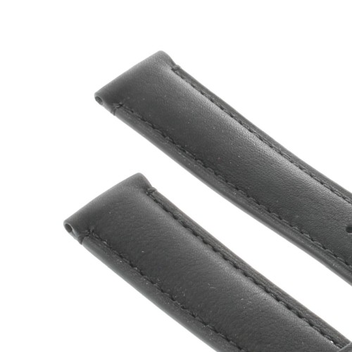 Cinturino Pelle Vitello Piuma Nero opaco 18/16 mm B50B classico