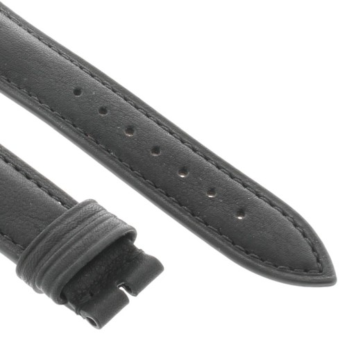 Cinturino Pelle Vitello Piuma Nero opaco 18/16 mm B50B classico