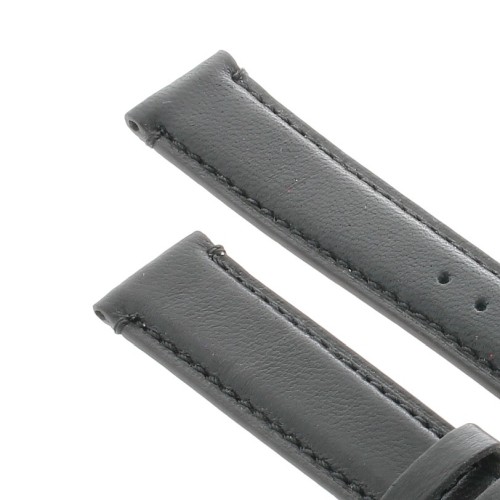 Cinturino Agnello Cucito a Mano Nero opaco 18/16 mm classico