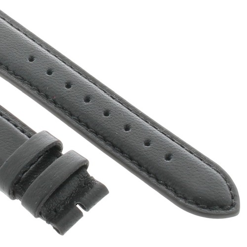 Cinturino Agnello Cucito a Mano Nero opaco 18/16 mm classico