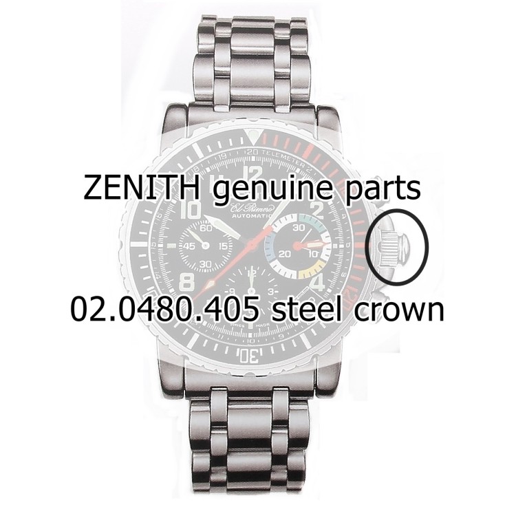 Zenith Corona acciaio per El Primero Rainbow Flyback 02.0480.405