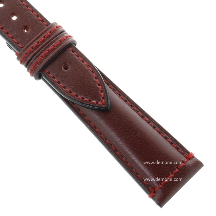 Cinturino Pelle Cuoio Inglese Rosso Bordeaux opaco 18/16 mm B43B classico