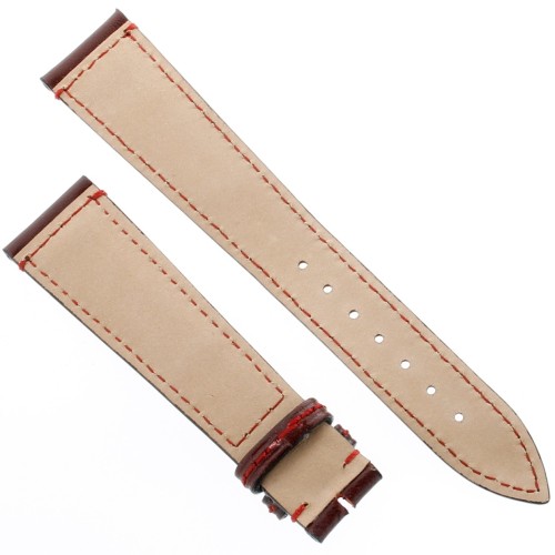 Cinturino Pelle Cuoio Inglese Rosso Bordeaux opaco 18/16 mm B43B classico