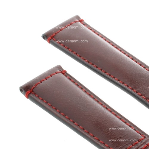 Cinturino Pelle Cuoio Inglese Rosso Bordeaux opaco 18/16 mm B43B classico