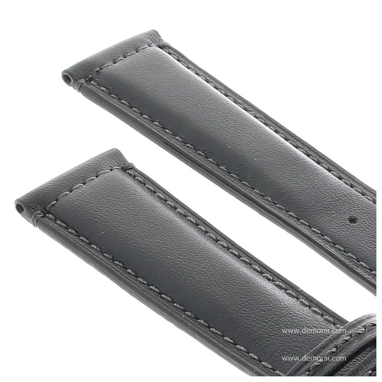 Cinturino Pelle Cuoio Inglese Nero opaco 20/16 mm B43B classico